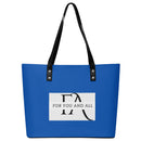Blue Waterproof Leather Handbag