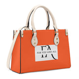 Orange Luxury LeatherTote HandBag
