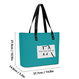 Turquoise Waterproof Leather Handbag