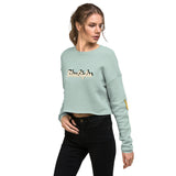 Smile And Peace Crop Sweatshirt