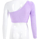 velvet One Shoulder crop top - For you and all