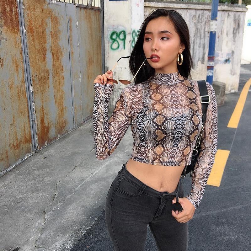 Snake Print mesh Top - For you and all