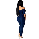 off shoulder jeans romper - For you and all