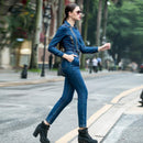 front zipper jeans romper - For you and all