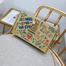 lock letter graffiti clutch - For you and all