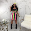 striped 2 piece shorts set - For you and all