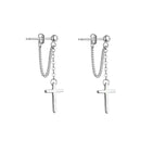 Cross chain tassel Earrings - For you and all