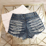 ripped high waist jean shorts - For you and all