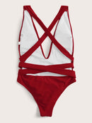 self tie plunging one piece - For you and all