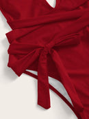 self tie plunging one piece - For you and all