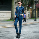 front zipper jeans romper - For you and all