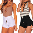 high waist  Short Button jean shorts - For you and all