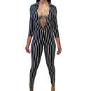 Deep v neck stripe romper - For you and all