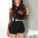 floral mesh romper shorts - For you and all