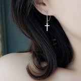 Cross chain tassel Earrings - For you and all