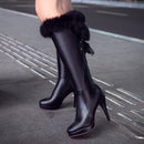 thick heel knee high boots - For you and all