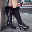 thick heel knee high boots - For you and all