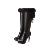 thick heel knee high boots - For you and all