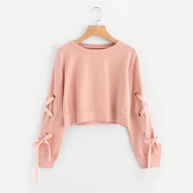 lace sleeve sweatshirt - For you and all