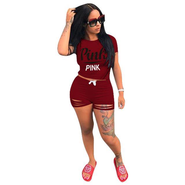 pink 2 piece short Set - For you and all