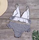 plaid ruffle bikini - For you and all
