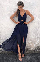 long slit spaghetti strap dress - For you and all