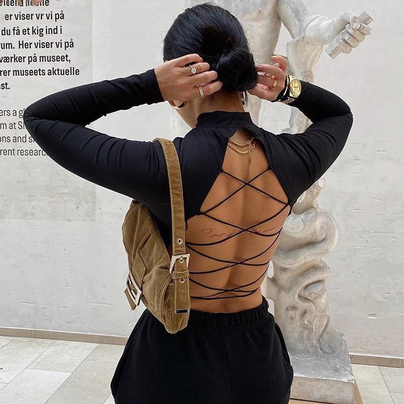 Open back criss cross crop top - For you and all