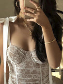 White flower print Tank Top - For you and all