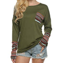 o-neck patchwork casual top - For you and all
