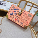 lock letter graffiti clutch - For you and all