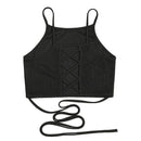 crop back laced tank top - For you and all