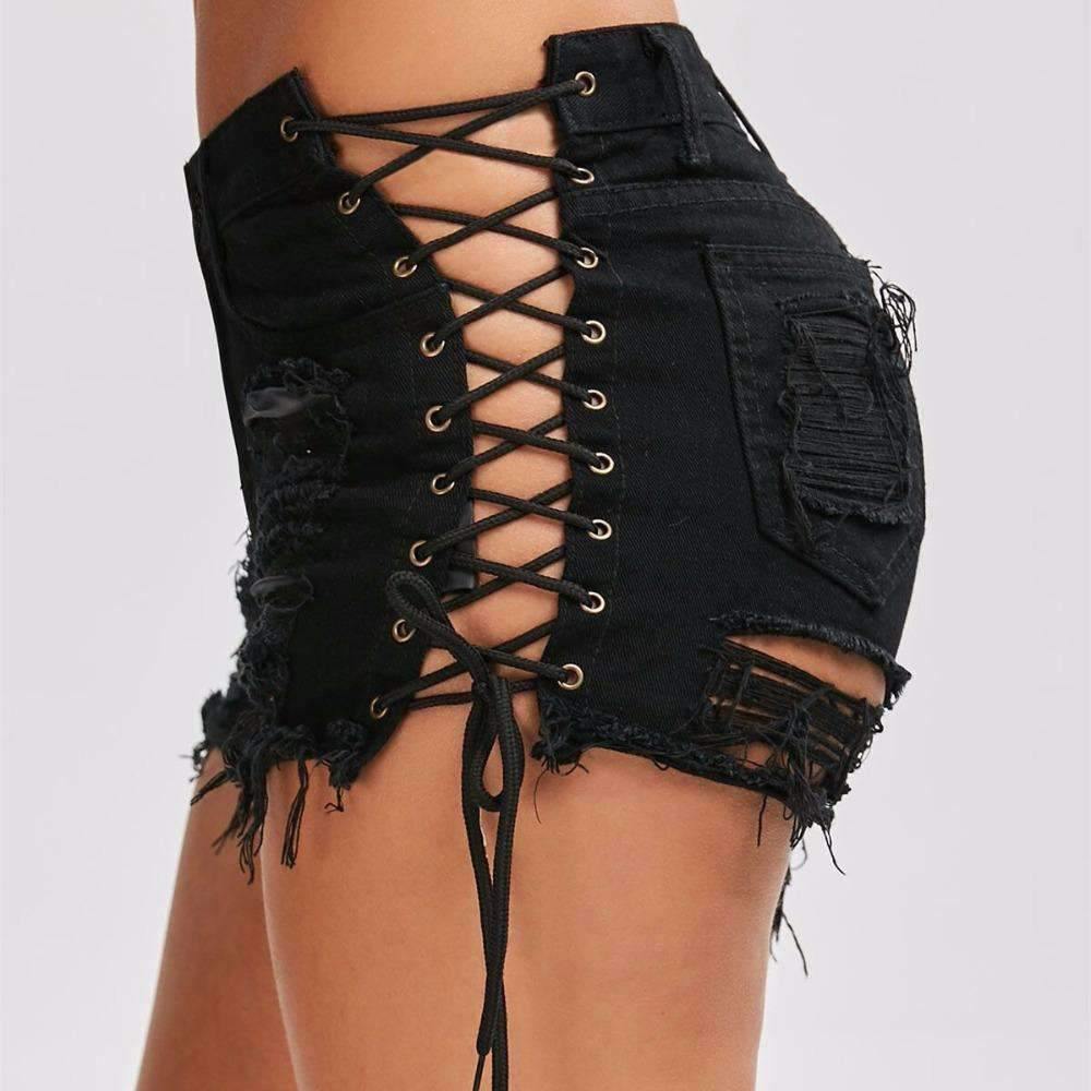 high waist ripped jeans short - For you and all