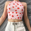 Strawberry halter  tank Top - For you and all