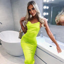 long satin spaghetti strap dress - For you and all