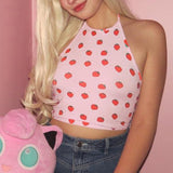 Strawberry halter  tank Top - For you and all