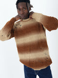 Brown Distressed Gentle Sweater