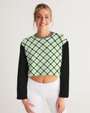 Plaid cropped sweatshirt - For you and all