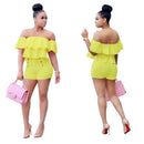 ruffle crop romper shorts - For you and all