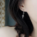 Cross chain tassel Earrings - For you and all