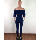 off shoulder jeans romper - For you and all