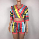 striped 2 piece shorts set - For you and all