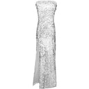 strapless shiny slit dress - For you and all