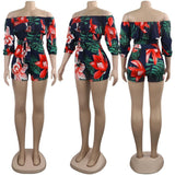 flower printed romper shorts - For you and all