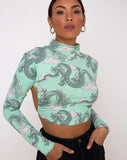 Dragon backless crop top - For you and all