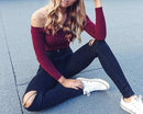 knitted Off Shoulder Crop Top - For you and all
