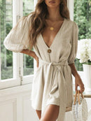 Deep V neck romper shorts - For you and all