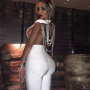Elegant backless bead romper - For you and all