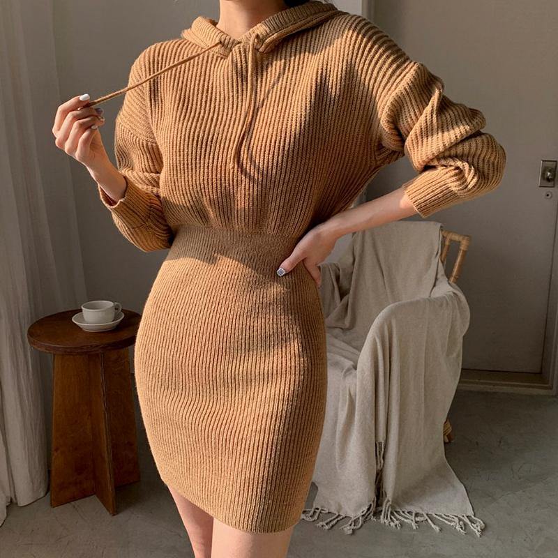 Casual hooded sweater dress - For you and all