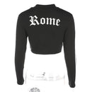 letter printed turtleneck crop top - For you and all