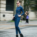 front zipper jeans romper - For you and all